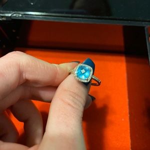 14k White Gold Aquamarine Ring